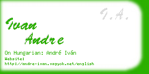 ivan andre business card