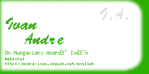 ivan andre business card